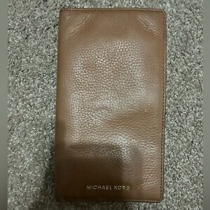 Michael Kors Chestnut Brown Pebbled Leather Long Wallet – Like New